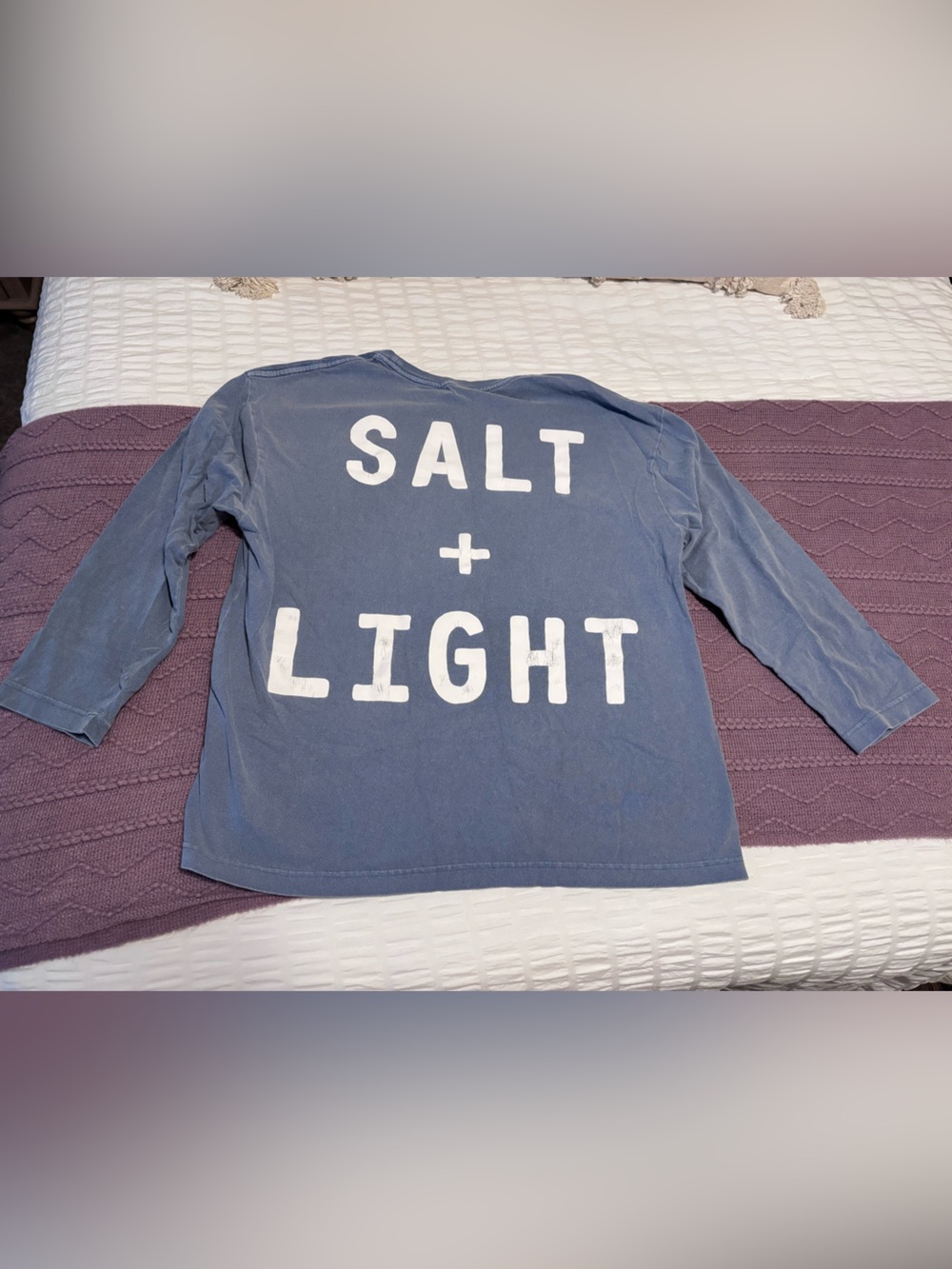 Carly Jean Los Angeles Blue Long-Sleeve Tee with SALT + LIGHT Graphic